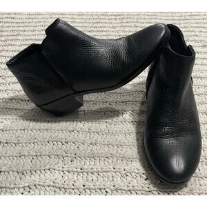 Sam Edelman Petty Ankle Boots Booties Pebbled Leather Womens 6.5 M EU 36.5 Black